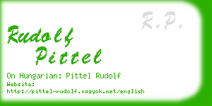 rudolf pittel business card